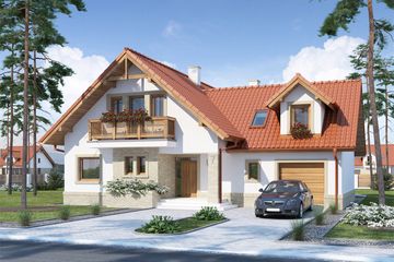  Projekt domu Diodor (WRW1178) - projekt domu parterowego z poddaszem - Zdjęcie 4