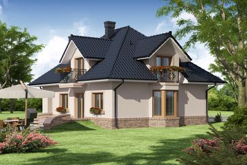  Projekt domu Diogenes (WRW1116) - projekt domu parterowego z poddaszem - Zdjęcie 4