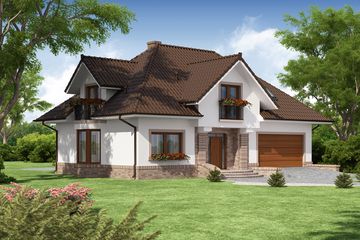  Projekt domu Diogenes 2 (WRW1129) - projekt domu parterowego z poddaszem - Zdjęcie 3