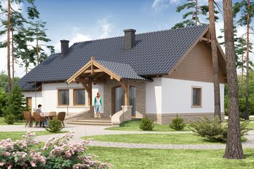  Projekt domu Elian PS (WRW1195) - projekt domu parterowego - Zdjęcie 1