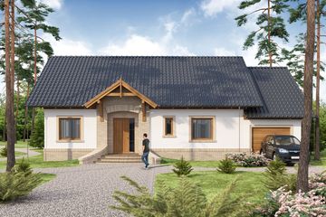  Projekt domu Elian PS (WRW1195) - projekt domu parterowego - Zdjęcie 3