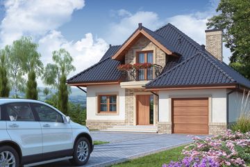  Projekt domu Fabio (WRW1076) - projekt domu parterowego z poddaszem - Zdjęcie 1