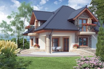  Projekt domu Fabio (WRW1076) - projekt domu parterowego z poddaszem - Zdjęcie 3