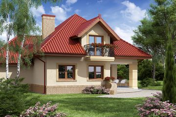  Projekt domu Fabio 2 (WRW1121) - projekt domu parterowego z poddaszem - Zdjęcie 4