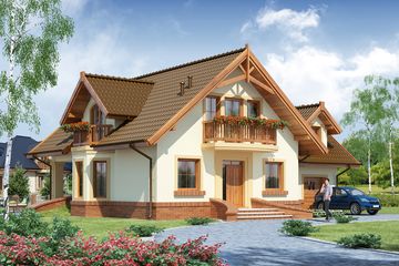  Projekt domu Gracjan (WRW1008) - projekt domu parterowego z poddaszem - Zdjęcie 3