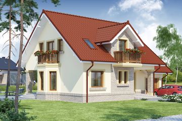  Projekt domu Hektor (WRW1016) - projekt domu parterowego z poddaszem - Zdjęcie 3