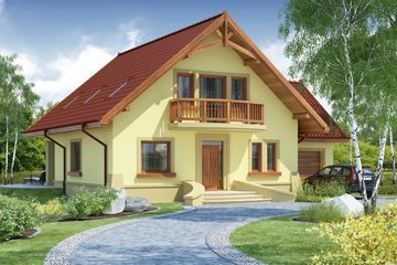  Projekt domu Hermes (WRW1001) - projekt domu parterowego z poddaszem - Zdjęcie 3