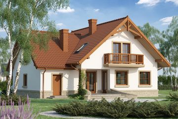  Projekt domu Hermes 2 (WRW1012) - projekt domu parterowego z poddaszem - Zdjęcie 3