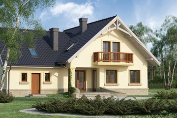  Projekt domu Hermes 2-G2 (WRW1036) - projekt domu parterowego z poddaszem - Zdjęcie 3