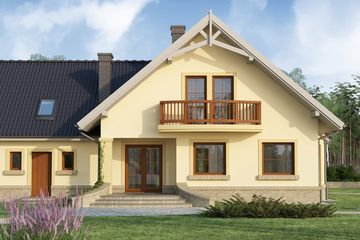  Projekt domu Hermes 2-G2 (WRW1036) - projekt domu parterowego z poddaszem - Zdjęcie 4