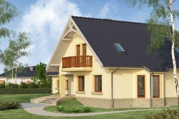  Projekt domu Hermes 2-G2 (WRW1036) - projekt domu parterowego z poddaszem - Zdjęcie 6