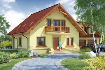  Projekt domu Hermes 3 (WRW1003) - projekt domu parterowego z poddaszem - Zdjęcie 3