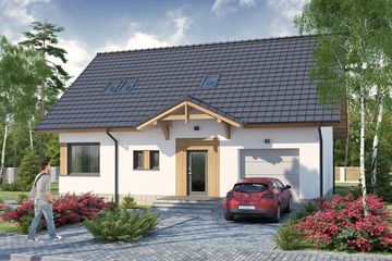  Projekt domu Heweliusz PS (WRW1199) - projekt domu parterowego z poddaszem - Zdjęcie 3