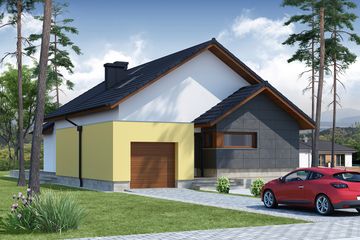  Projekt domu Horacjusz (WRW1143) - projekt domu parterowego z poddaszem - Zdjęcie 3