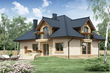  Projekt domu Kalamis (WRW1118) - projekt domu parterowego z poddaszem - Zdjęcie 3