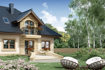  Projekt domu Kalamis (WRW1118) - projekt domu parterowego z poddaszem - Zdjęcie 4