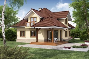  Projekt domu Kamea (WRW1083) - projekt domu parterowego z poddaszem - Zdjęcie 4