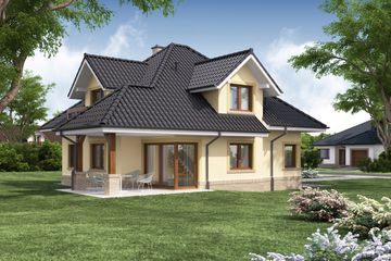  Projekt domu Kamea 2 (WRW1114) - projekt domu parterowego z poddaszem - Zdjęcie 3