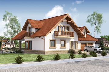  Projekt domu Kaspian 2 (WRW1151) - projekt domu parterowego z poddaszem - Zdjęcie 4