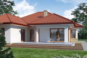  Projekt domu Keos 2 (WRW1095) - projekt domu parterowego - Zdjęcie 4