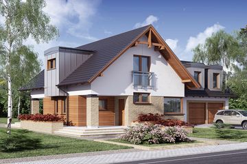  Projekt domu Klaudiusz 2 (WRW1115) - projekt domu parterowego z poddaszem - Zdjęcie 3