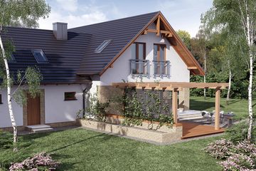  Projekt domu Klaudiusz 2 (WRW1115) - projekt domu parterowego z poddaszem - Zdjęcie 4