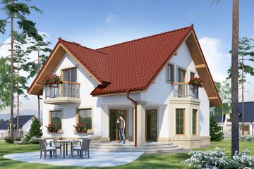  Projekt domu Kleopatra (WRW1023) - projekt domu parterowego z poddaszem - Zdjęcie 3