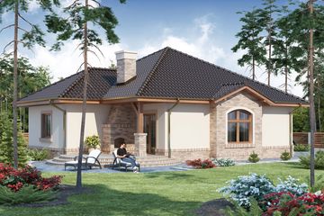  Projekt domu Kometa 1 (WRW1187) - projekt domu parterowego - Zdjęcie 3