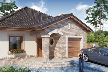  Projekt domu Kometa 1 (WRW1187) - projekt domu parterowego - Zdjęcie 4