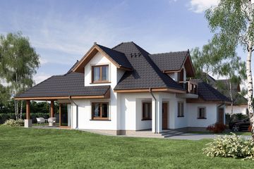  Projekt domu Lizyp (WRW1084) - projekt domu parterowego z poddaszem - Zdjęcie 3