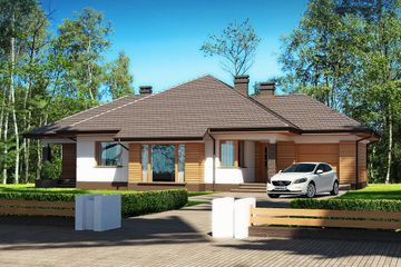  Projekt domu Sułtan N (BSB1100) - projekt domu parterowego z poddaszem - Zdjęcie 1