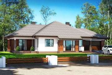  Projekt domu Sułtan N 2G (BSB1101) - projekt domu parterowego z poddaszem - Zdjęcie 1