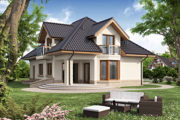  Projekt domu Minos (WRW1078) - projekt domu parterowego z poddaszem - Zdjęcie 3