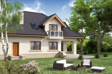  Projekt domu Minos (WRW1078) - projekt domu parterowego z poddaszem - Zdjęcie 4