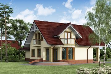  Projekt domu Owidiusz 2 (WRW1130) - projekt domu parterowego z poddaszem - Zdjęcie 4