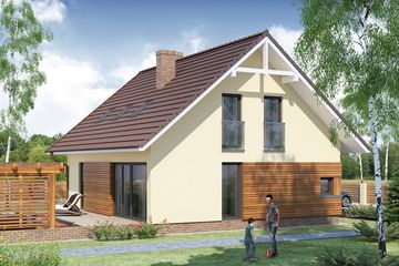  Projekt domu Pandora PS (WRW1192) - projekt domu parterowego z poddaszem - Zdjęcie 3