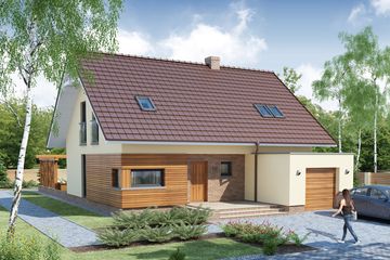  Projekt domu Pandora PS (WRW1192) - projekt domu parterowego z poddaszem - Zdjęcie 4