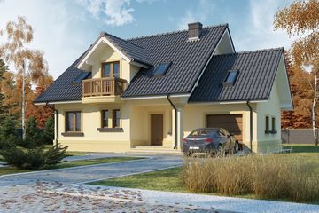  Projekt domu Rozeta (WRW1005) - projekt domu parterowego z poddaszem - Zdjęcie 3