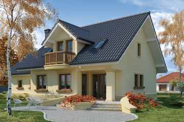  Projekt domu Rozeta 2 (WRW1014) - projekt domu parterowego z poddaszem - Zdjęcie 3