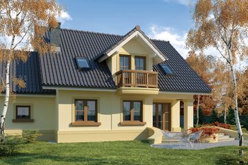  Projekt domu Rozeta 2 (WRW1014) - projekt domu parterowego z poddaszem - Zdjęcie 4