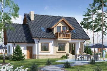  Projekt domu Terezjasz (WRW1018) - projekt domu parterowego z poddaszem - Zdjęcie 3