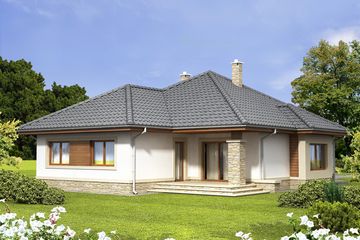  Projekt domu Imbir PS (paliwo stałe) (WOF1059) - projekt domu parterowego - Zdjęcie 2