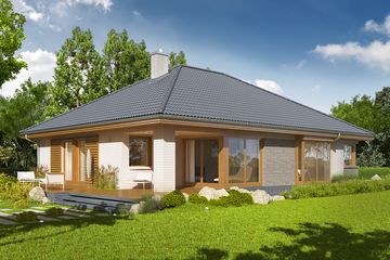  Projekt domu Glen V G1 (WRC2489) - projekt domu parterowego - Zdjęcie 2