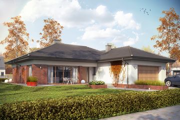  Projekt domu Dominik II G2 (wersja B) (WRC2491) - projekt domu parterowego - Zdjęcie 2