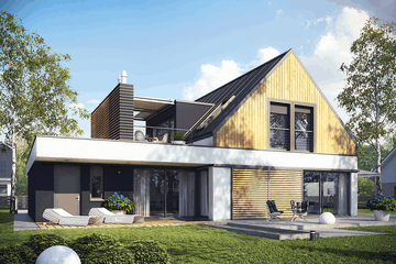  Projekt domu Neo II G1 energo (WRC2492) - projekt domu parterowego z poddaszem - Zdjęcie 1