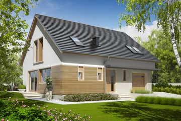  Projekt domu Alba G1 multi-comfort (WRC2503) - projekt domu parterowego z poddaszem - Zdjęcie 2