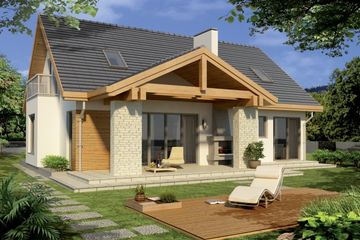  Projekt domu Aston 2ap (WRD2100) - projekt domu parterowego z poddaszem - Zdjęcie 1