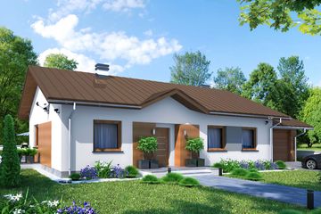  Projekt domu w Luizjanie 5 (KRN1061) - projekt domu parterowego - Zdjęcie 1