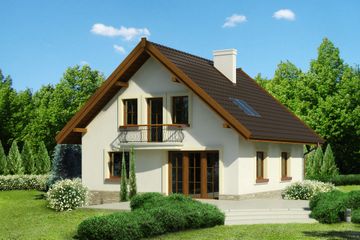  Projekt domu przy Cyprysowej 12 K (KRK1380) - projekt domu parterowego z poddaszem - Zdjęcie 2