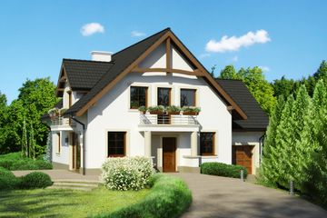  Projekt domu przy Cyprysowej 40 (KRK1382) - projekt domu parterowego z poddaszem - Zdjęcie 1